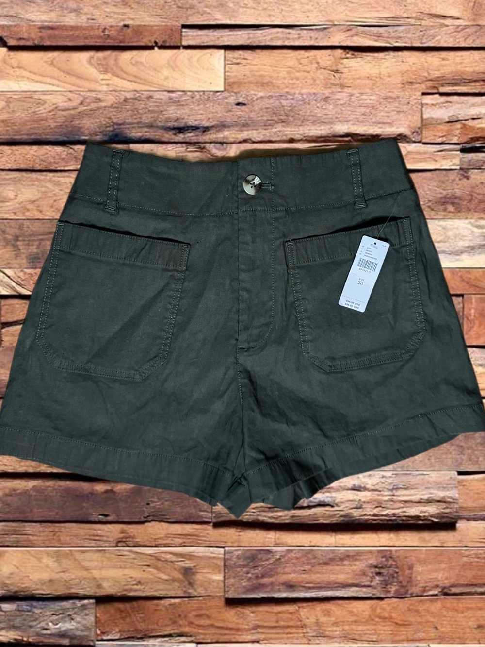 *NWT* Maeve Colette High-Rise Shorts (olive) - Picture 1 of 5